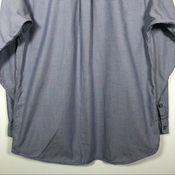 Patagonia Men's Organic Cotton Blue Check Long Sleeve Button Down Shirt M - Picture 7 of 10